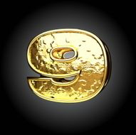 Vector golden figure 9 N3