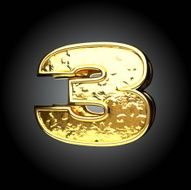 Vector golden figure 3 N3