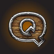Wood and Metal Figure q