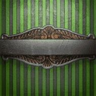 metal on green background N131