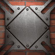 metal and brick background N151