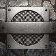 metal and stone background N348