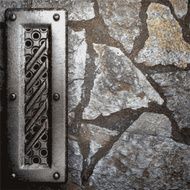 metal and stone background N349