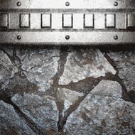 metal and stone background N353