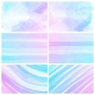 Set of Colorful water color painting background N242