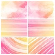 Set of Colorful water color painting background N243