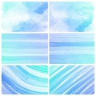Set of Colorful water color painting background N244