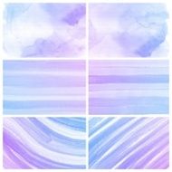 Set of Colorful water color painting background N245