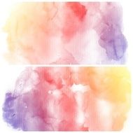 Set of Colorful water color painting background N255