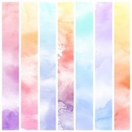 Set of Colorful water color painting background N267