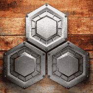 metal and wood background N405