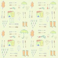Seasonal seamless pattern