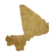 Mali grunge treasure map