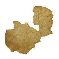 Zambia grunge treasure map