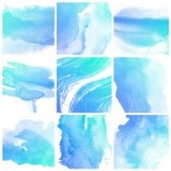 Set of Colorful water color painting background N303