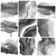 Set of Colorful water color painting background N305