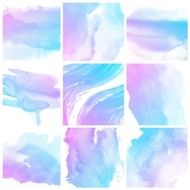 Set of Colorful water color painting background N307