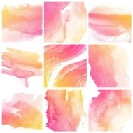 Set of Colorful water color painting background N308