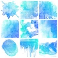 Set of Colorful water color painting background N311