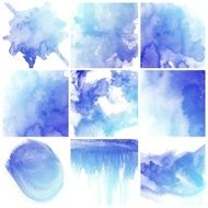 Set of Colorful water color painting background N313