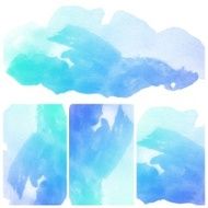 Set of Colorful water color painting background N314