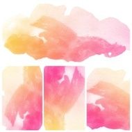 Set of Colorful water color painting background N315