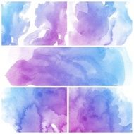Set of Colorful water color painting background N323