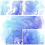 Set of Colorful water color painting background N324