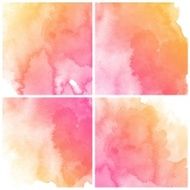 Set of Colorful water color painting background N326