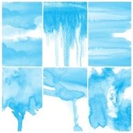 Set of Colorful water color painting background N327