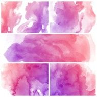 Set of Colorful water color painting background N332