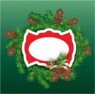 Christmas and New Year background - fir tree