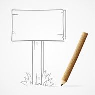 Pencil drawing Wooden board N2