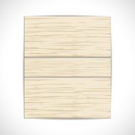 Wooden panel sign on white