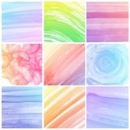 Set of Colorful water color painting background N354