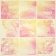 Set of Colorful water color painting background N355