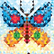 Seamless butterfly pattern of geometric shape N2