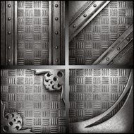 Vector metal background set N101