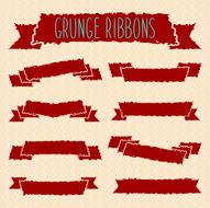 Grunge ribbons