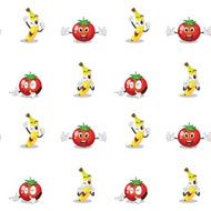 Banana and tomato