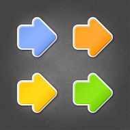 Arrow sticker direction icon internet label web sign noise texture