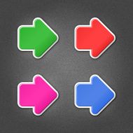 Arrow sticker web label direction sign internet icon noise tex