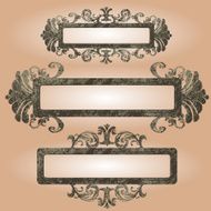 vector vintage frames set N4