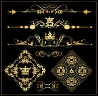 Decorative Elements Old Style - set 4