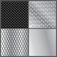 Four grey metal textures