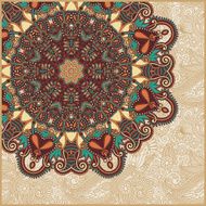 ornamental circle template with floral background N3