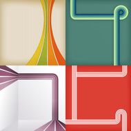 Set Of Retro Line Backgrounds
