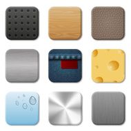 Icons templates set iOS buttons Vector