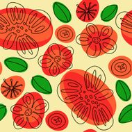 Seamless pattern with flowers N112
