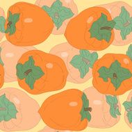 seamless pattern with persimmon